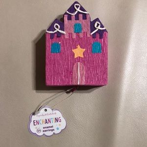 NWT Enamel Crown Earrings